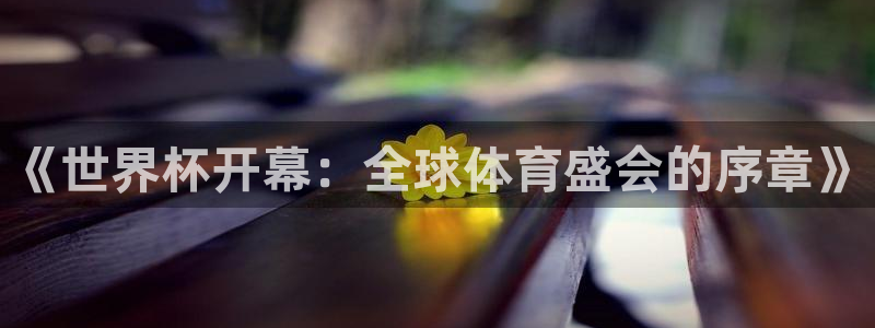 世界杯直播高清：《世界杯开幕：全球体育盛会的序章》